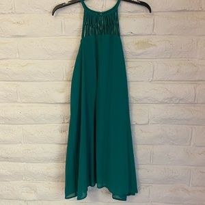 Green mini dress